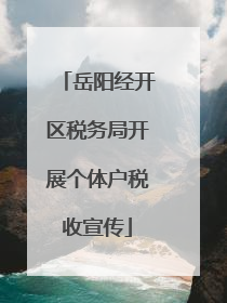 岳阳经开区税务局开展个体户税收宣传