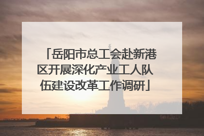 岳阳市总工会赴新港区开展深化产业工人队伍建设改革工作调研