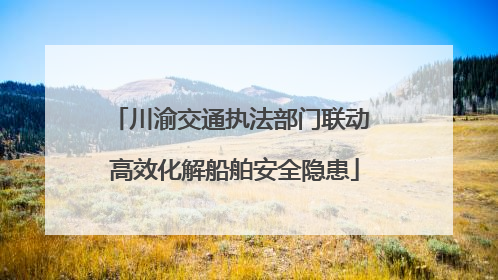 川渝交通执法部门联动 高效化解船舶安全隐患