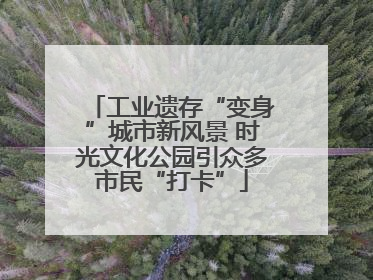 工业遗存“变身”城市新风景 时光文化公园引众多市民“打卡”