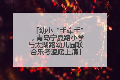幼小“手牵手”，青岛宁夏路小学与太湖路幼儿园联合乐考温暖上演