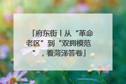 府东街丨从“革命老区”到“双拥模范”，看菏泽答卷