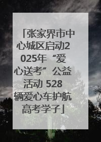 张家界市中心城区启动2025年“爱心送考”公益活动 528辆爱心车护航高考学子