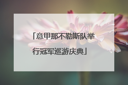 意甲那不勒斯队举行冠军巡游庆典
