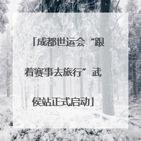成都世运会“跟着赛事去旅行”武侯站正式启动