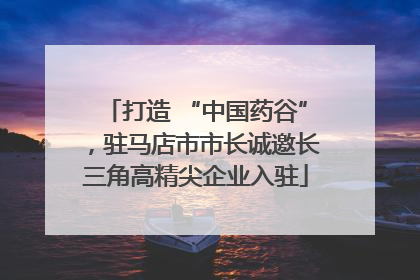 打造 “中国药谷”，驻马店市市长诚邀长三角高精尖企业入驻