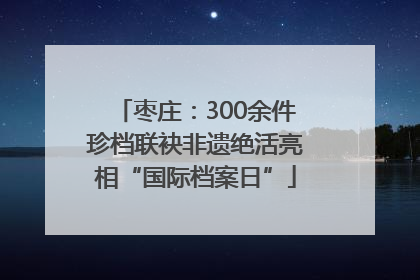 枣庄：300余件珍档联袂非遗绝活亮相“国际档案日”
