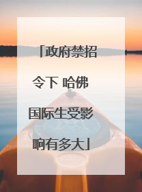政府禁招令下 哈佛国际生受影响有多大