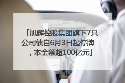 旭辉控股集团旗下7只公司债自6月3日起停牌，本金额超100亿元