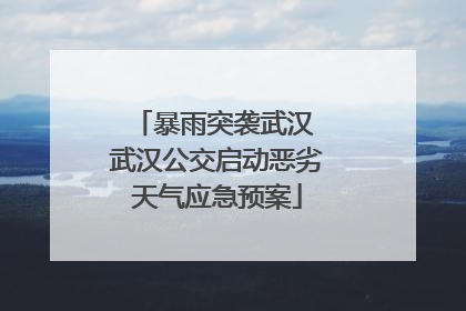 暴雨突袭武汉 武汉公交启动恶劣天气应急预案