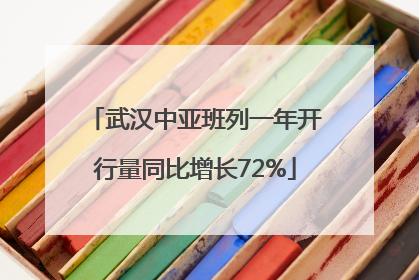 武汉中亚班列一年开行量同比增长72%