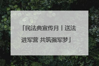 民法典宣传月丨送法进军营 共筑强军梦