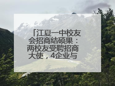 江夏一中校友会招商结硕果：两校友受聘招商大使，4企业与江夏合作签约