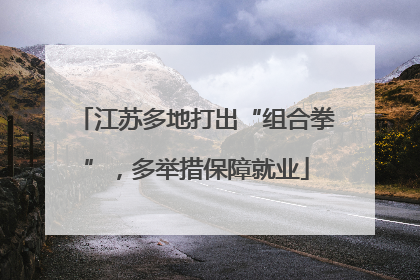 江苏多地打出“组合拳”，多举措保障就业