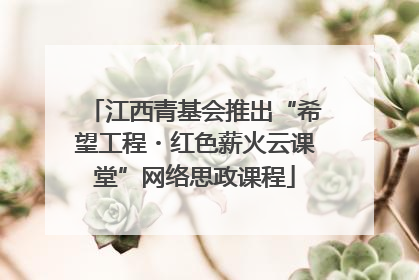 江西青基会推出“希望工程・红色薪火云课堂”网络思政课程