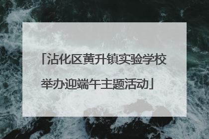沾化区黄升镇实验学校举办迎端午主题活动