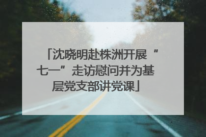 沈晓明赴株洲开展“七一”走访慰问并为基层党支部讲党课