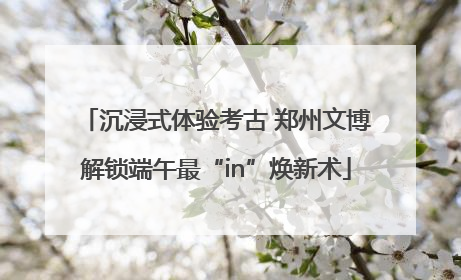 沉浸式体验考古 郑州文博解锁端午最“in”焕新术