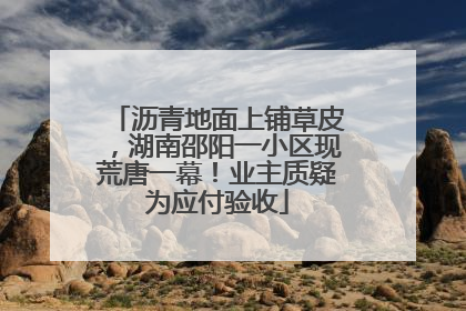沥青地面上铺草皮，湖南邵阳一小区现荒唐一幕！业主质疑为应付验收
