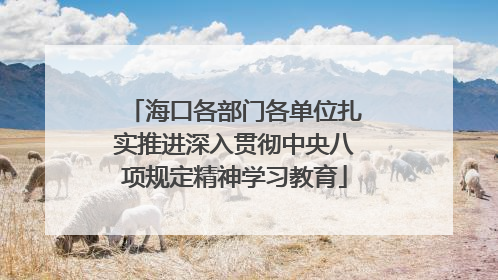 海口各部门各单位扎实推进深入贯彻中央八项规定精神学习教育