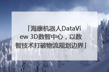 海康机器人DataView 3D数智中心,以数智技术打破物流规划边界