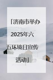 济南市举办2025年六五环境日宣传活动