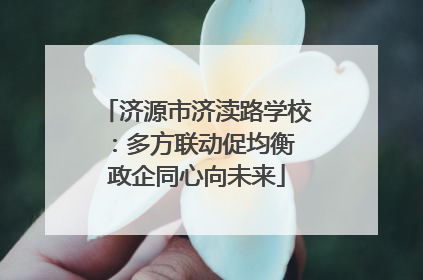济源市济渎路学校：多方联动促均衡 政企同心向未来