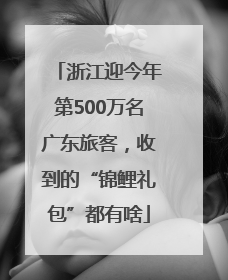 浙江迎今年第500万名广东旅客，收到的“锦鲤礼包”都有啥