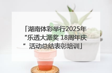 湖南体彩举行2025年“乐透大派奖 18周年庆”活动总结表彰培训