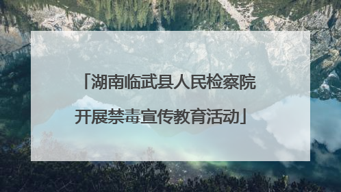 湖南临武县人民检察院开展禁毒宣传教育活动