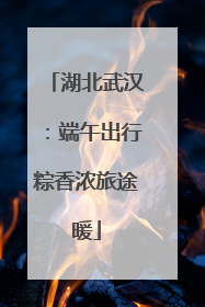 湖北武汉：端午出行粽香浓旅途暖