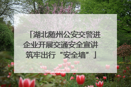 湖北随州公安交警进企业开展交通安全宣讲筑牢出行“安全墙”
