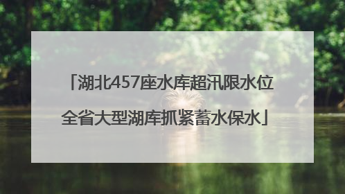 湖北457座水库超汛限水位 全省大型湖库抓紧蓄水保水