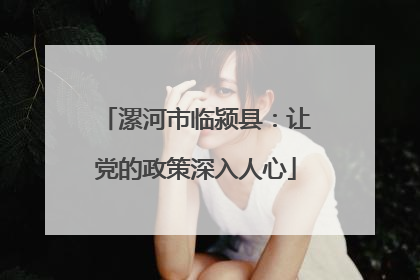 漯河市临颍县：让党的政策深入人心
