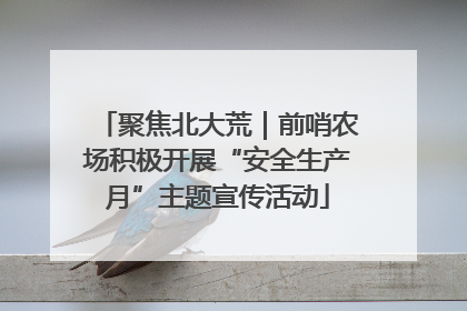 聚焦北大荒｜前哨农场积极开展“安全生产月”主题宣传活动