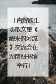肖辉跃生态散文集《醒来的河流》交流会在湖南图书馆举行