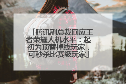 腾讯副总裁回应王者荣耀人机水平：起初为顶替掉线玩家，可秒杀比赛级玩家