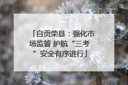 自贡荣县：强化市场监管 护航“三考”安全有序进行
