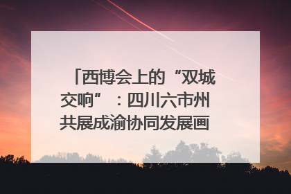 西博会上的“双城交响”：四川六市州共展成渝协同发展画卷｜西博视界