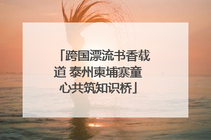 跨国漂流书香载道 泰州柬埔寨童心共筑知识桥