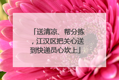 送清凉、帮分拣，江汉区把关心送到快递员心坎上