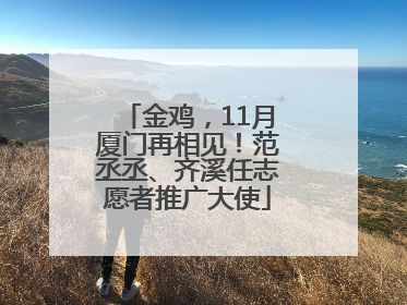金鸡，11月厦门再相见！范丞丞、齐溪任志愿者推广大使
