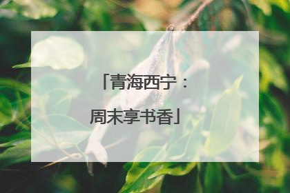 青海西宁：周末享书香