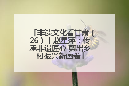非遗文化看甘肃（26）丨赵星萍：传承非遗匠心 剪出乡村振兴新画卷