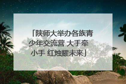 陕师大举办各族青少年交流营 大手牵小手 红烛耀未来