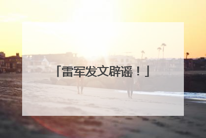 雷军发文辟谣！