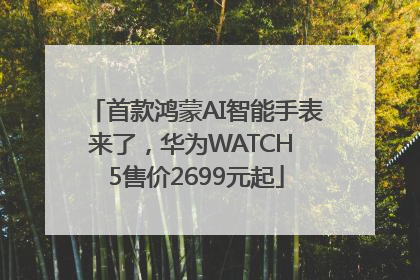 首款鸿蒙AI智能手表来了，华为WATCH 5售价2699元起