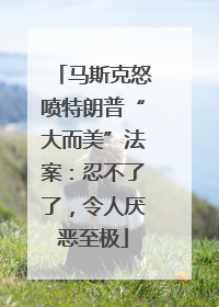马斯克怒喷特朗普“大而美”法案：忍不了了，令人厌恶至极