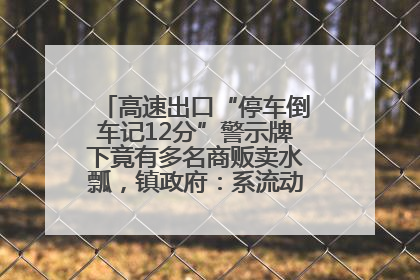 高速出口“停车倒车记12分”警示牌下竟有多名商贩卖水瓢，镇政府：系流动摊位，已多次劝离