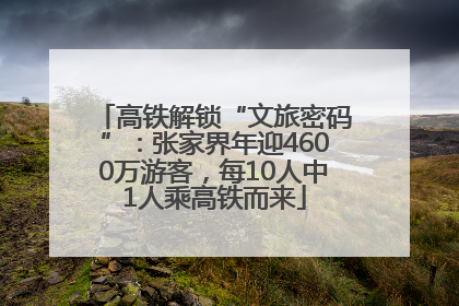 高铁解锁“文旅密码”：张家界年迎4600万游客，每10人中1人乘高铁而来